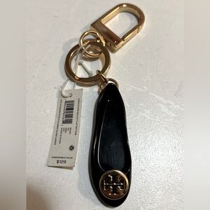 Tory Burch, logo charm ballet Black key fob